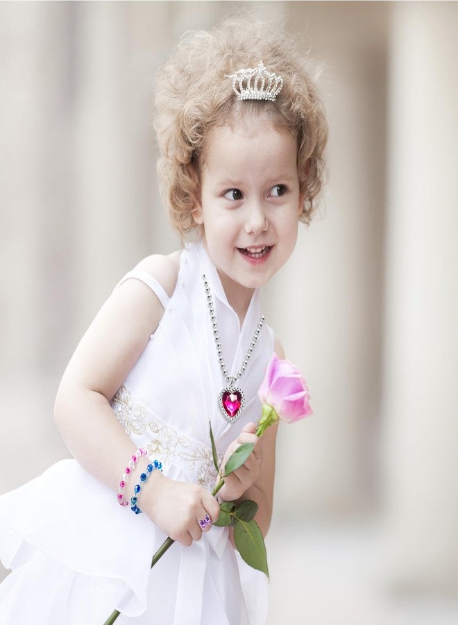 xFFFun 36pcs Princess Play Jewelry Set for Little Girls Ages 4-6, Kids Costume Dress Up Jewelry Necklace Bracelet Rings for Toddlers, Childrens Princess Valentines Party Favors Gift 3 4 5 6 7 8 Year Old Girl - Image 5